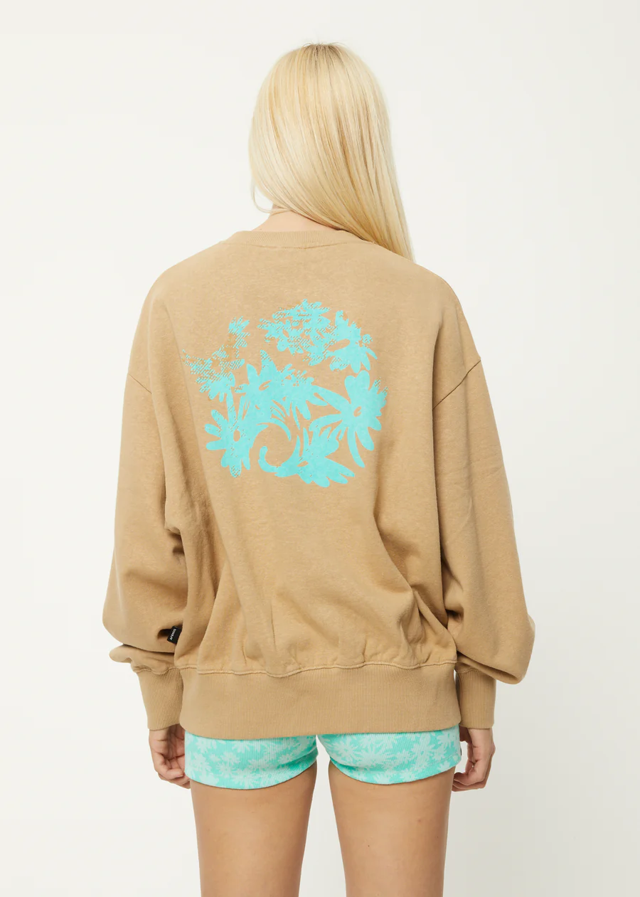 Afends Daze Hemp Crew Neck Jumper - Tan