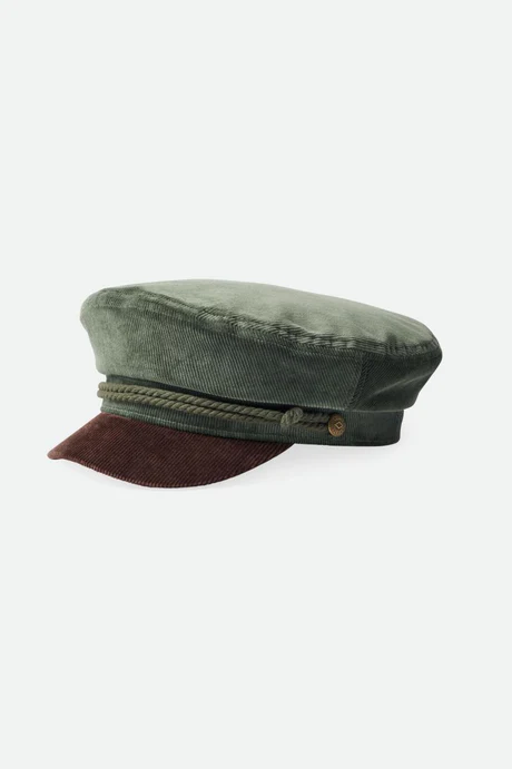 Brixton Fiddler Cap - Dark Forest/Brown