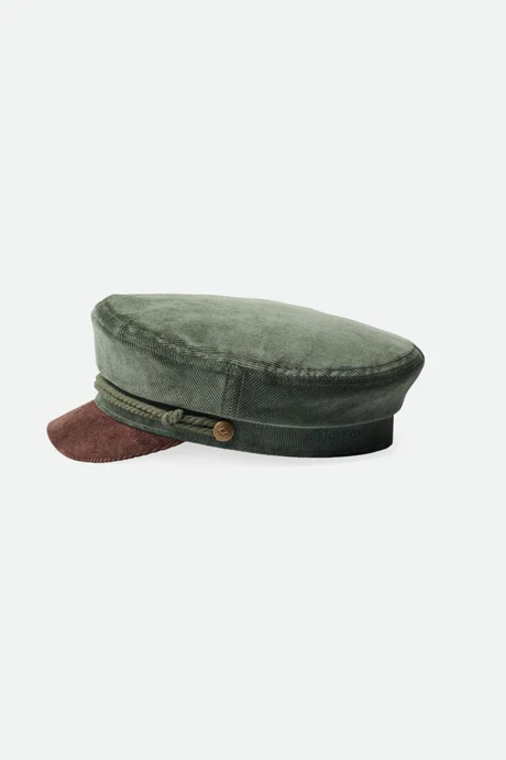 Brixton Fiddler Cap - Dark Forest/Brown