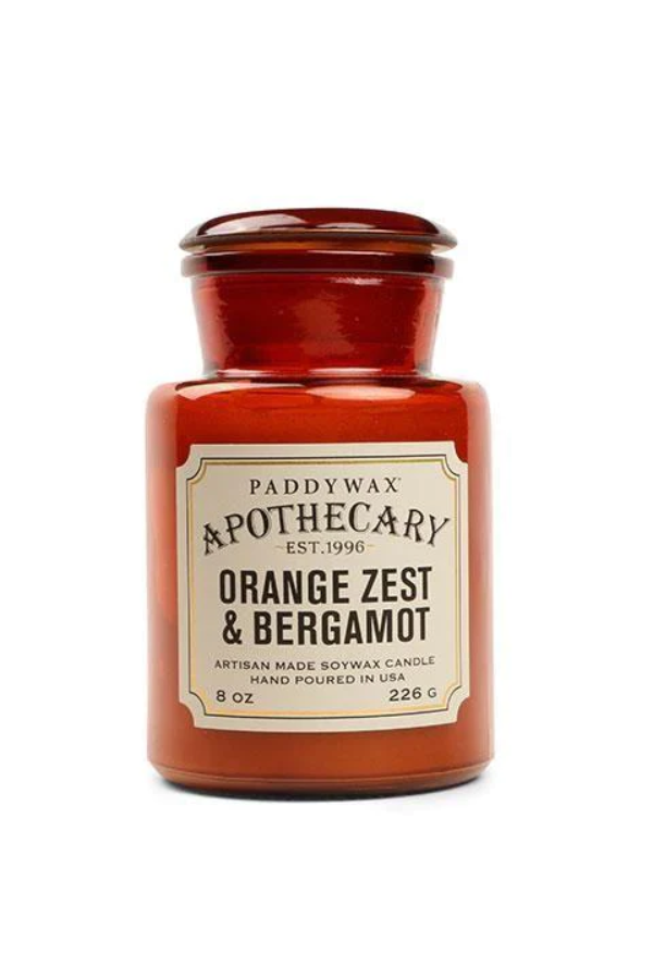 Paddywax Apothecary Glass Candle Orange Zest & Bergmont