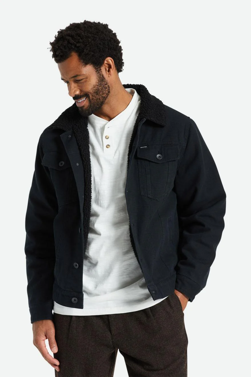 Brixton Cable Lined Trucker Jacket - Black