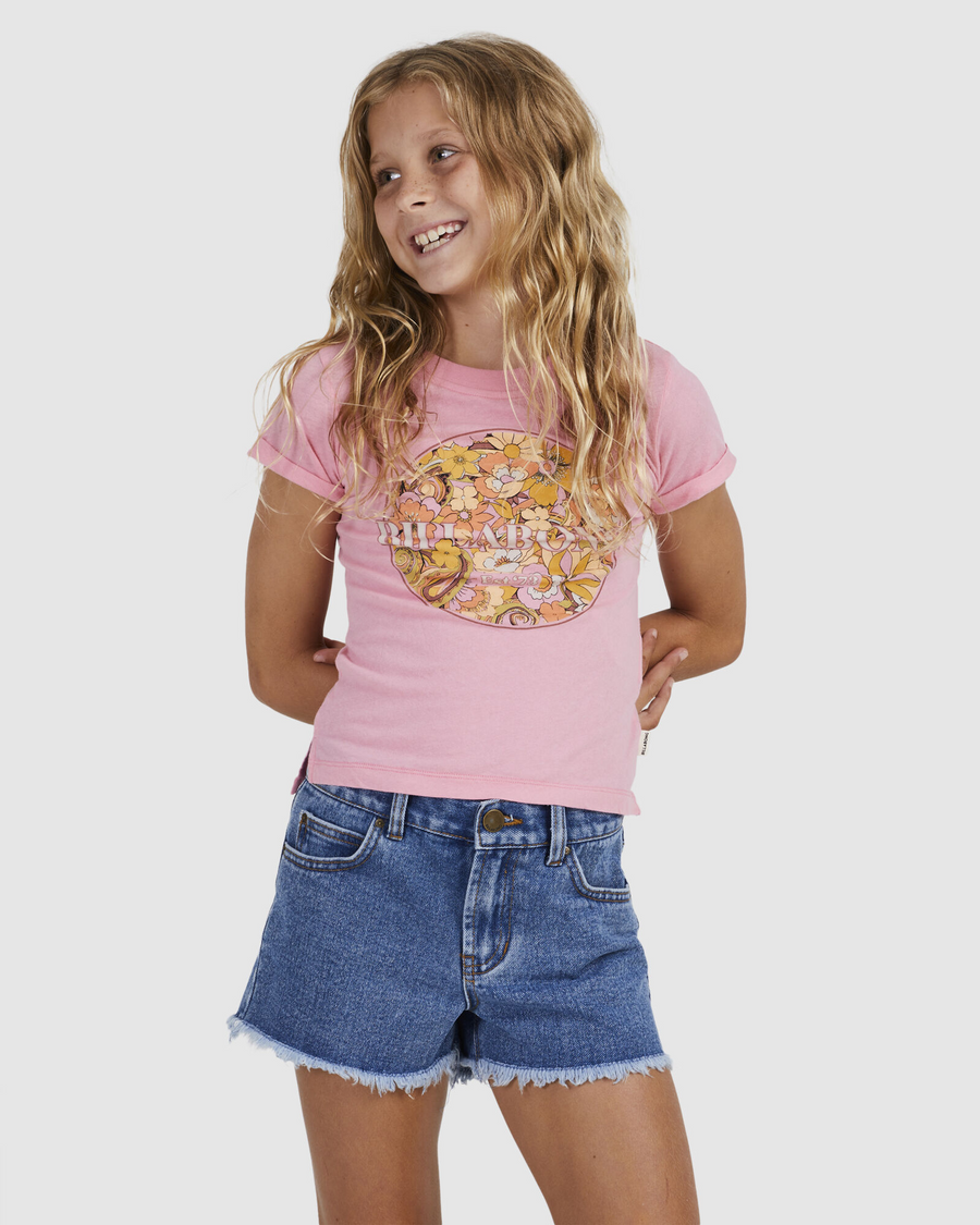 Billabong Pink Flower Formula Teens Tee