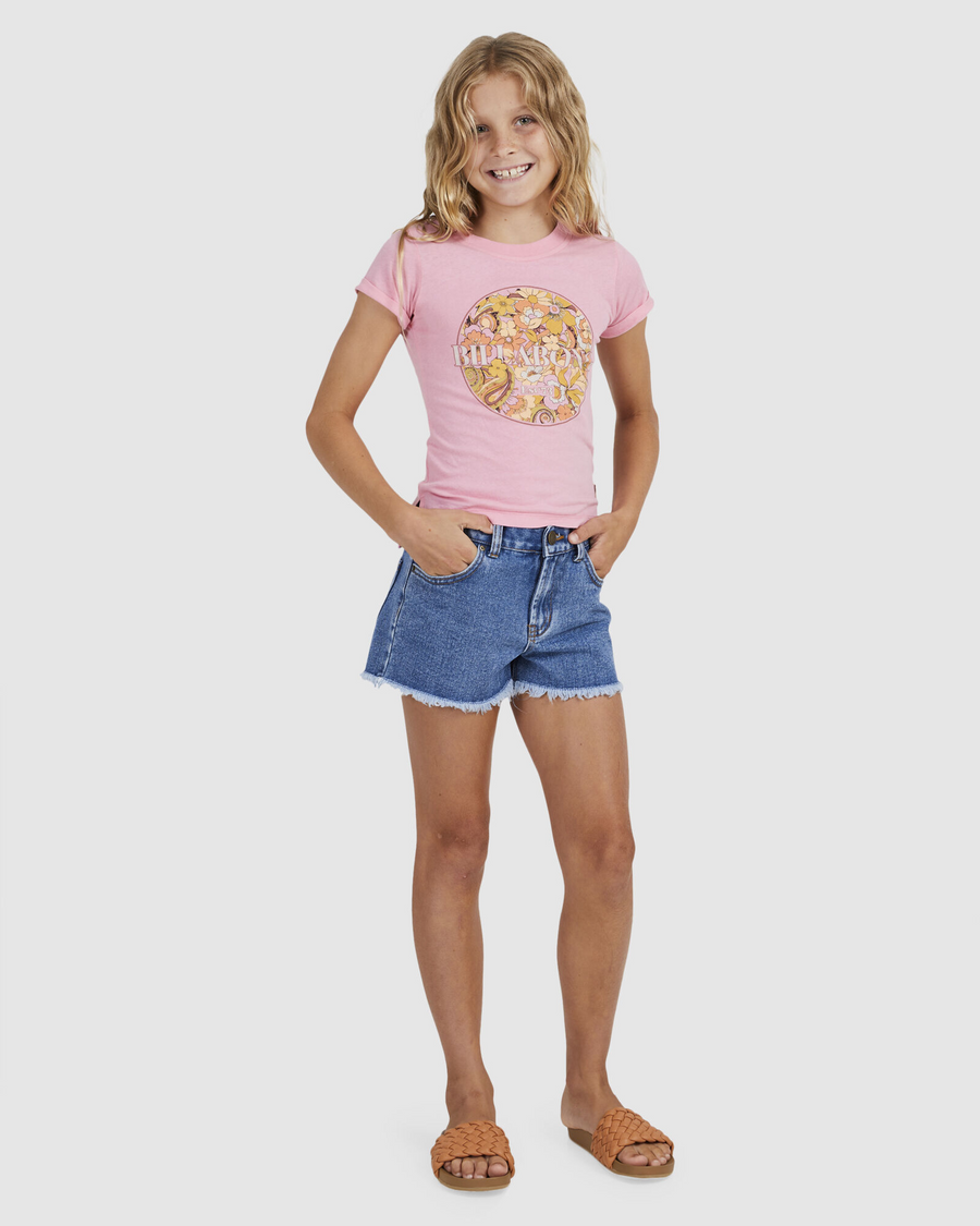 Billabong Pink Flower Formula Teens Tee