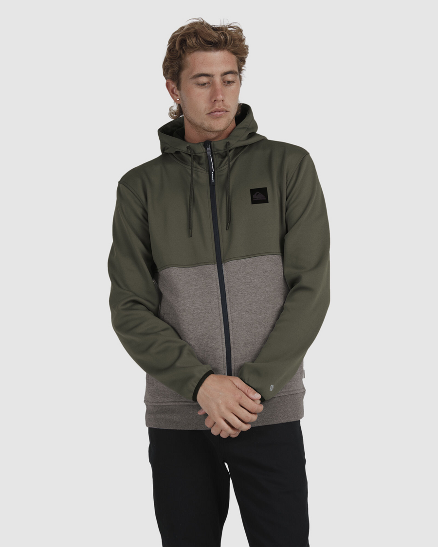 Quiksilver Burnz Zip Thru Hood - Grape Leaf