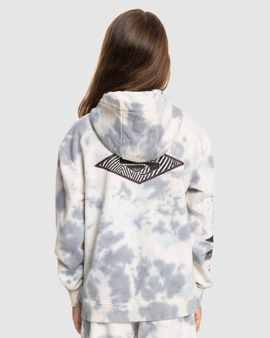 Quiksilver Diamond Heritage Hood Youth - Grey Violet Tie Dye