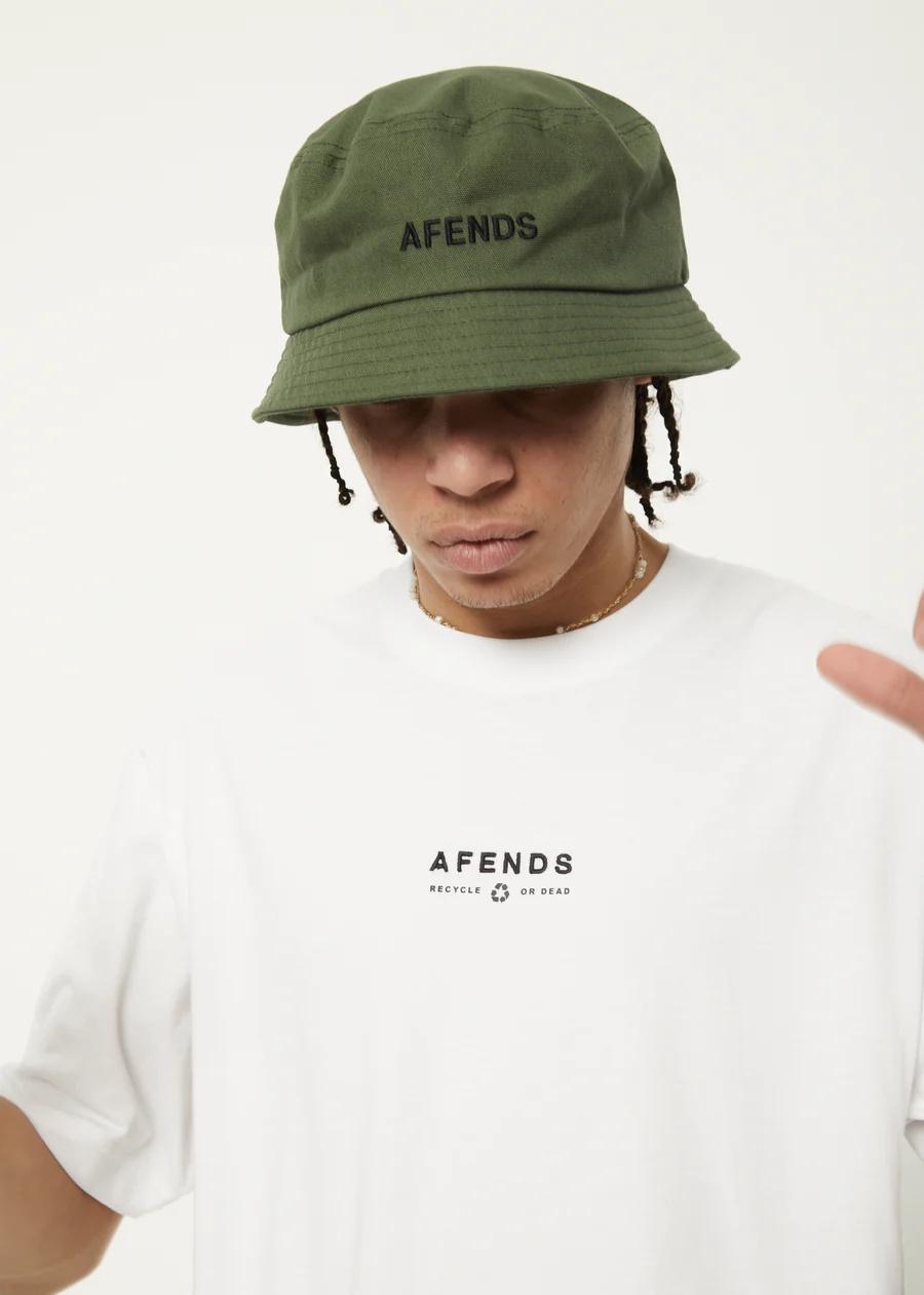 Afends Calico Recycled Retro Fit Tee - White