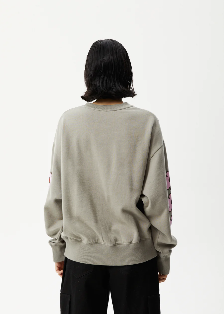 Afends Flower Recycled Crew Neck - Olive