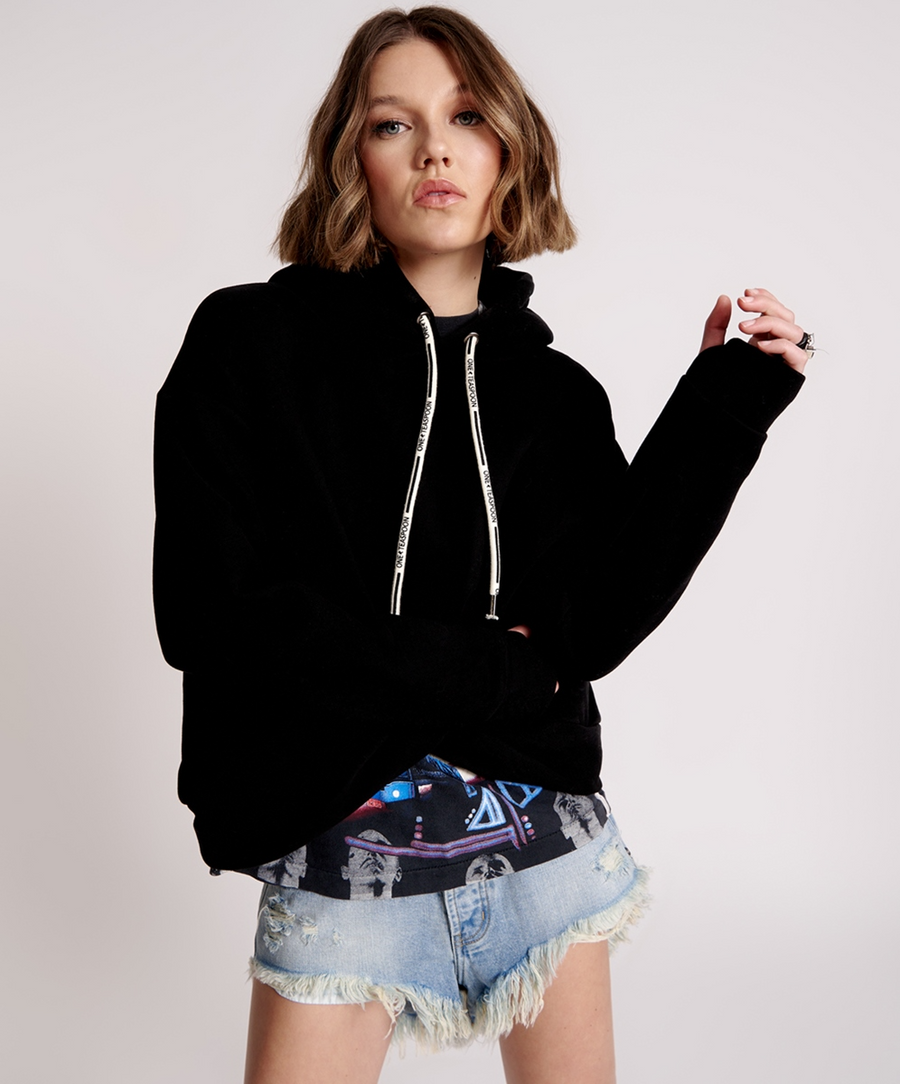 One Teaspoon OTS Twisted Hoody - Black