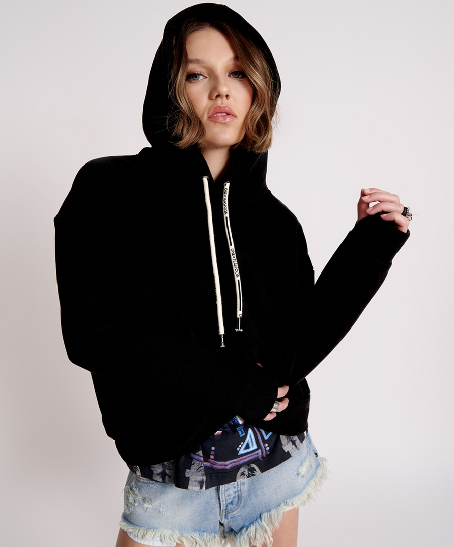 One Teaspoon OTS Twisted Hoody - Black