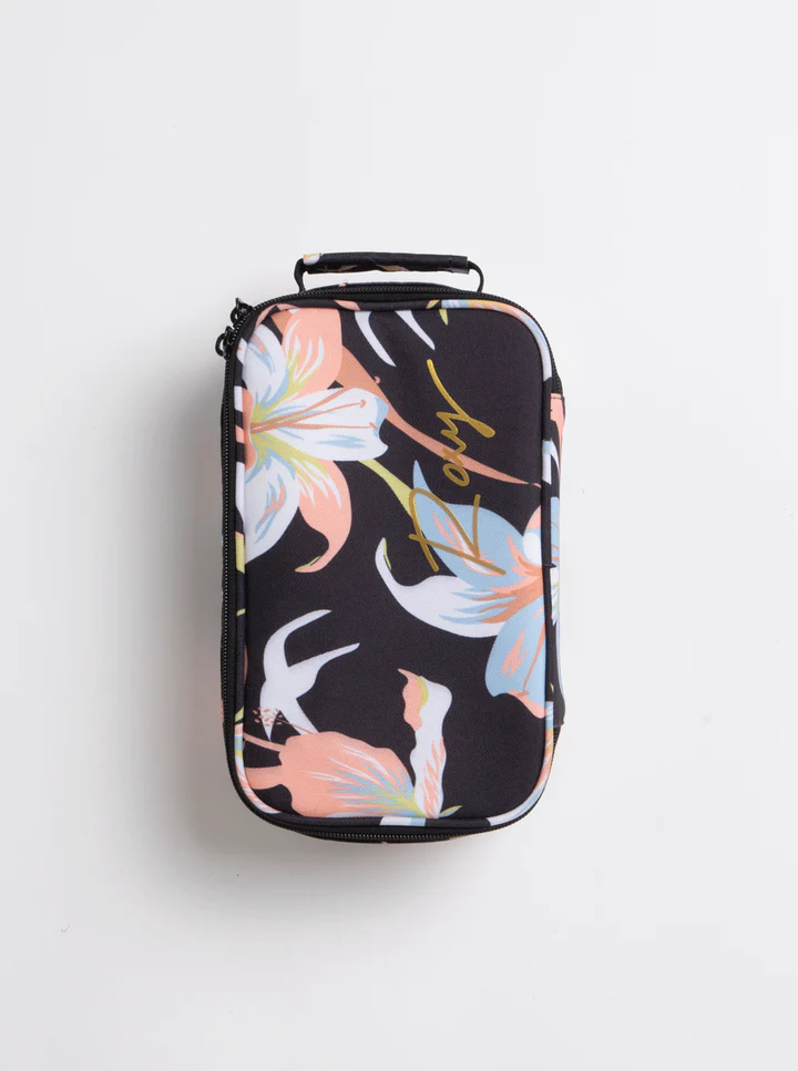 Roxy Groovy Life Lunch Box - Anthracite Hibiscus Wave Swim