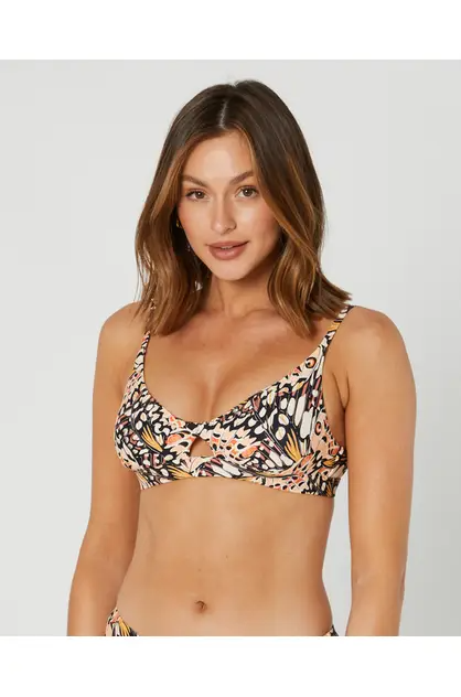 Seafolly Castaway Twist  Front Bralette - Tuscan Suns