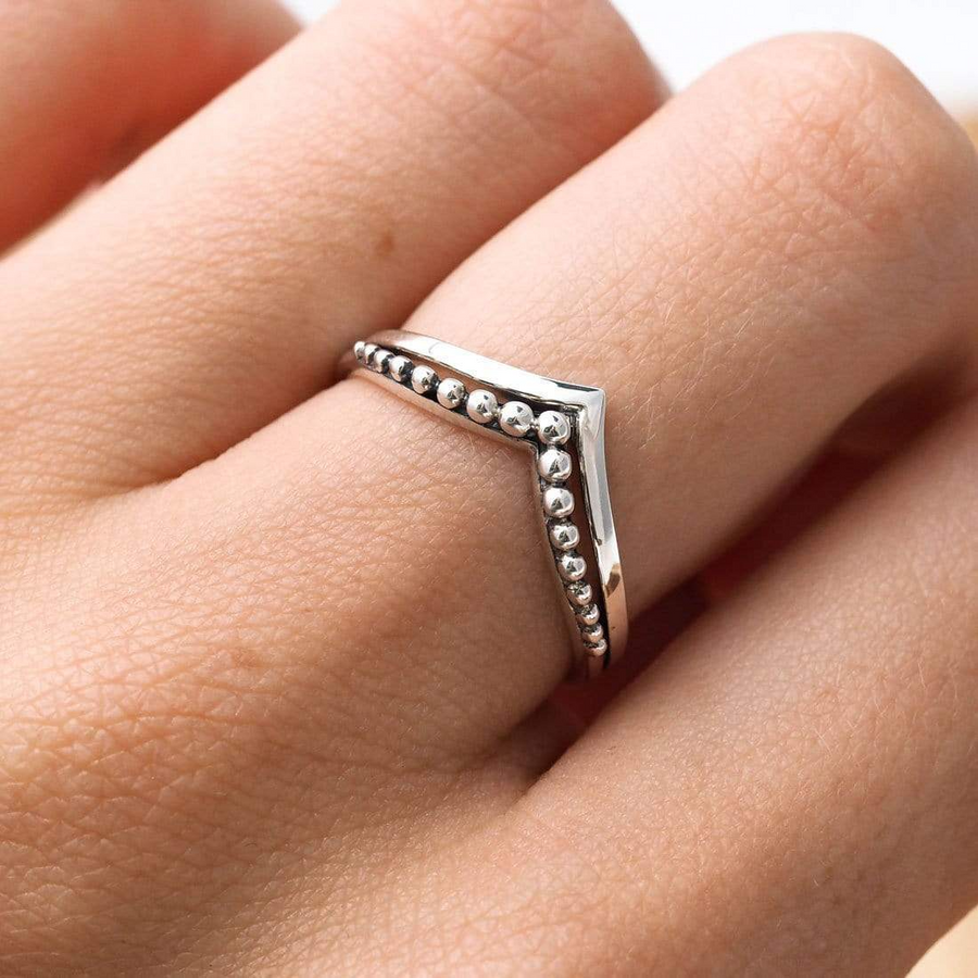 Midsummer Star Beaded Crest Ring