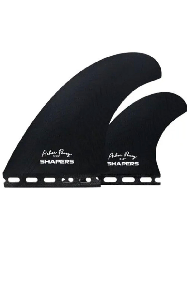 Shapers Asher Pacey  5.79" S-Tab Twin Fin (Pro Glass) - Black