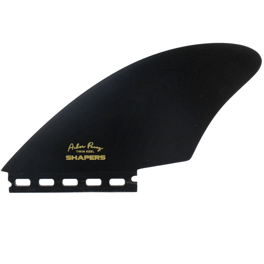 Shapers Asher Pacey Twin Keel Single Tab - Black