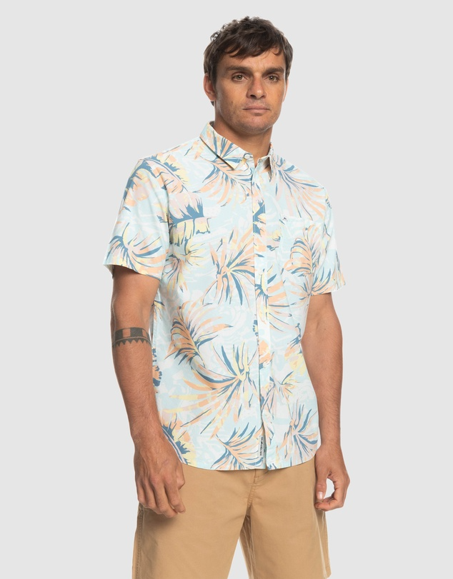 Quiksilver Brushed Palm Shirt - Birch Brushed Palms