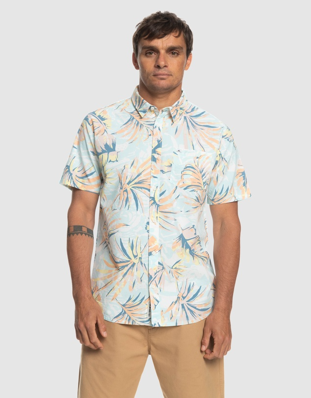 Quiksilver Brushed Palm Shirt - Birch Brushed Palms