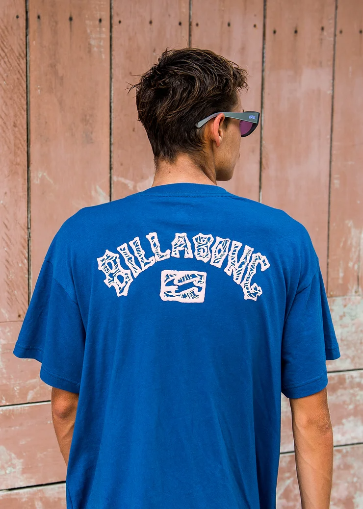 Billabong Vintage Arch SS Tee - Dusty Blue